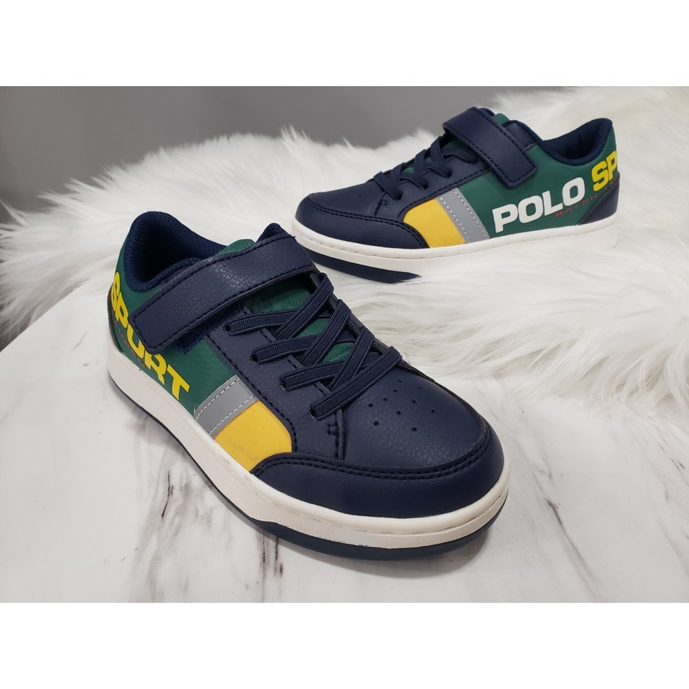 NEW EASY ON / OFF TODDLER Little boy Size 11.5 blue green sneakers shoes